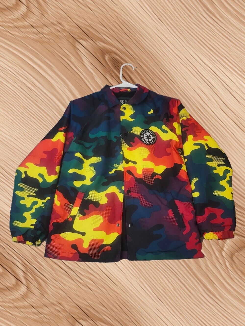 ​🌈 Zoo York Youth Camo Coach Jacket with Detachable Hood